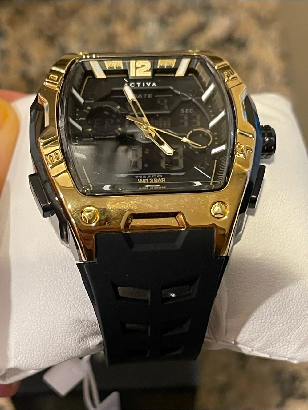 Actival Venzis X Invicta Digital Men's Watch - 50mm. Black & Gold
